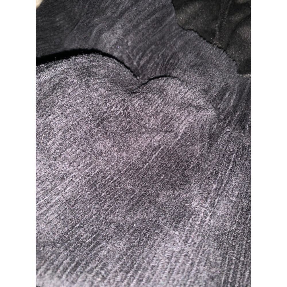 Lands End Black Corduroy Elastic Waist Pull On Straight Leg Pants Small 6-8 - Picture 3 of 3